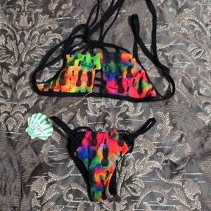 MegLiz Swim halter pineapple bikini